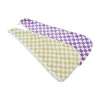 Générique 2 Pièces Serviette à Carreaux Super Absorbante et Sèche Vite Élastique et Confortable Accessoire de Pratique
