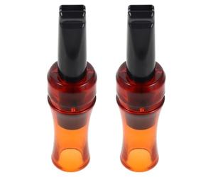 Générique 2 Pièces Sifflet D'appel Imitation Corbeau en Plastique Noir et Orange, Facile à Repérer Transporter pour Observation des Oiseaux et Photographie