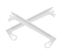 Générique 2 Pièces Support de Tringle à Vêtements de 30cm en Métal Blanc, Réglable et Robuste Optimisation de l'espace Fixation Murale Solide pour Penderie Murale