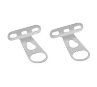 Générique 2 Pièces Support Panier Vélo Avant Métal Fixation Support Accessoires Installation Simple Convient pour Cyclisme Biking Activité Extérieure, Argent
