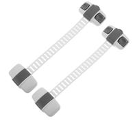 Générique 2 Pièces Verrou de Porte de Réfrigérateur pour Garçon et Filles Blanc Abs Contrôle Double Bouton, Protection Multi-usages pour Armoires et Congélateurs, Adapté aux Bébés