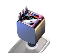 Générique 2 Port Retractable USB Car Charger, Fast Charging Auto Accessory with Starlight, Compatible with Mobile Phones, Tablets, and Electronics for Commuting, Road Trips, Adventure, Truck, Vehicle