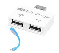 Générique 2 Port USB Hub, Convertisseur de hub Multi-Ports pour téléphone, Fournitures d'extension de Recharge dans Le Temps pour la Maison, la Voiture, l'école et Les Voyages