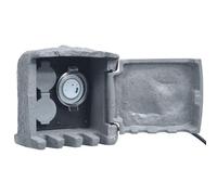 Générique 2 Prises de Jardin à minuterie Résine tressée Gris,Quincaillerie, Accessoires électriques, Prises de Courant, Gris (Poids 3.84KG)