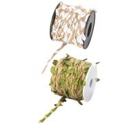 Générique 2 Rouleaux de Corde Effet Décoratif Délicat en Rotin Synthétique à Feuilles Artificielles pour Décoration Naturelle pour Aménagements de Ferme ou Scènes