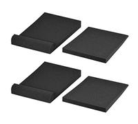 Générique 2 Sets Pack Studio Speaker Isolation Acoustic Foam Pads Mousse Haute densité Réduit Les Vibrations Distorsion Basse fréquence Design incliné Options d Inclinaison Large