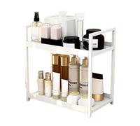 Générique 2 Tier Desktop Shelf - 11.81 inch Space Saving Organizer Rack | Iron PP Durable Storage Stand - Easy Assembly Design Keeps Desk Tidy Ideal for Skincare Office Supplies Home Wôrkspace Use