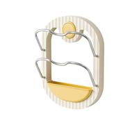 Générique 2-Tier No Drilling Rustproof Wall Mounted Rack | Space Saving Lid Organizer for Kitchen | for Cabinet Cupboard Drawer Wall Pantry Baking Cooking Dishes