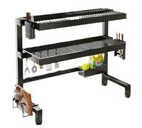 Générique 2-Tier Over Sink Dish Rack, Black Kitchen Dish Drying Rack Organizer, Space-Saving Countertop Drainer for Efficient Kitchen Storage Drying Solutions,5542 55Cm