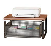 Générique 2 Tier Printer Stand, Space-Saving Office Organizer, 14.57x9.84 inch Desk Printer Shelf, Heavy-Duty Desktop Riser with Modern Style, Storage Rack for Home School and Workstation