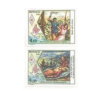 Générique 2 Timbres de Collection de Monaco, Authentiques et Neufs de 1990 n°1720 et 1721. Vie de Sté Dévote. par des Livres Express