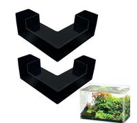 Générique 2 Tunnels d'aquarium pour crevettes, Grotte d'angle pour Aquarium, Accessoires pour Aquariums, cachette pour Poissons pour Aquariums, Tunnel Souterrain pour Aquarium, décoration d'aquarium