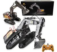 Générique 20.4 pulgadas 22 Canales camión excavador de Control remoto Escala 1/14 Pala de Metal RC máquina de excavación vehículos de construcción de aleación de Metal juguete Para niños