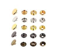 Générique 20/50/100 ensembles 201 203 attaches à pression en métal boutons-pression boutons-pression bouton de couture for vêtements sacs à vêtements maroquinerie(Mix colors,20Sets 15mm(201))