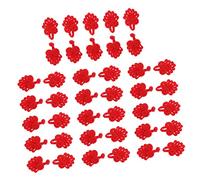 Générique 20 Boutons Grenouille en Tissu, Style Chinois, Fibre de Polypropylène, pour Une Touche Raffinée sur Vêtements, Loisirs Créatifs, Faire-Part de Mariage, Rouge