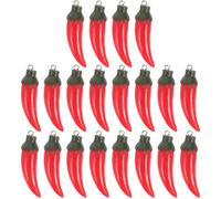 Générique 20 Breloques en Résine de Poivron Feuille Verte Accessoires Fantaisie pour Création de Bijoux Pendentifs et Porte-Clés Kit DIY pour Bracelets et Décorations Originales