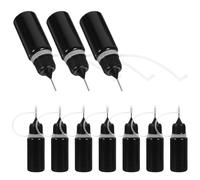 Générique 20 Flacons Applicateurs de Colle Souples à Embout Fin 10 Ml Noirs Opaques Distributeurs Précis pour Loisirs Créatifs Peinture Encre et Bricolage