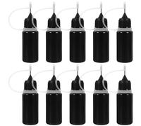 Générique 20 Flacons Applicateurs Souples 10 Ml Flacons de Colle à Embout Fin Noirs Opaques Distributeurs Précis pour Loisirs Créatifs et Bricolage