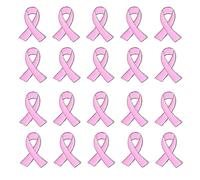 Générique 20 PCS Pins Octobre Rose, Broche Octobre Rose Ruban Cancer du Sein Accessoires de Décoration avec Épingle de Sûreté pour Femme Cadeau de Bienfaisance