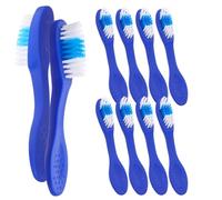 Générique 20 Pièces Brosse à Dents Anti-automutilation Bleue avec Manche Court et Poils Souples pour Soins Bucco-dentaires en Milieu Carcéral et Nettoyage Précis