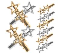 Générique 20 Pièces épingle à cheveux étoile trousse agrafe brosse sèche-cheveux barrettes Poignée curls wavy hair clipper pinces à cheveux étoiles pinces à cheveux filles Alliage de zinc
