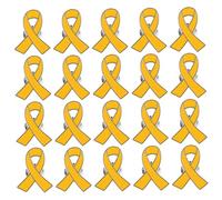 Générique 20 Pièces Épingles Broches Ruban Émail Jaune Sensibilisation Santé Campagne Caritative