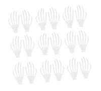 Générique 20 Pièces Mains Squelette Halloween Décorations Effrayantes Accessoires DIY Bijoux Pendentifs Griffes pour Fête Hantée