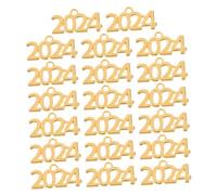 Générique 20 pièces Pendentifs Chiffres Dorés pour Fabrication de Bijoux DIY Breloques Polyvalentes pour Colliers Bracelets Boucles Oreilles et Accessoires Artisanaux