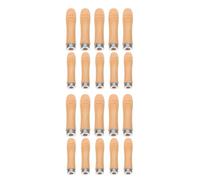 Générique 20 Pièces Poignée de Lime Ergonomique, avec Collier Métallique | Anneau de Sécurité, Bricolage, pour Atelier, Forme Ronde, Entretien D’outils, Installation Facile, Bois