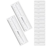 Générique 20 Pièces Règle Flexible en Plastique pour Ongles avec Mesure Transparente, pour Décorations Nail Art et Extensions D'ongles en Salon Professionnel