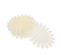 Générique 20 Pièces Roue D'échantillons de Vernis à Ongles Accessoire Manucure Léger Blanche Ovale en Plastique 20 Tips pour Séances de Formation et Écoles de Beauté