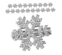 Générique 20 Pièces Snowflake Rhinestone Hair Clips Metal Winter Barrettes For Women Festive Christmas Party Accessories