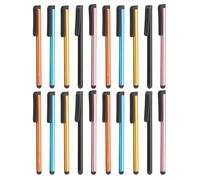 Générique 20 Pièces Stylet Capacitif Léger en Alliage D'aluminium pour Écran Tactile, Stylo D'écriture Compact Compatible Smartphones et Tablettes, pour Usage Quotidien Couleur Aléatoire