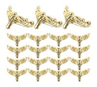 Générique 20 Pieds Décoratifs Dorés en Alliage de Zinc Petit Format Bases de Protection pour Boîtes en Bois Accessoires Rétro pour Coffrets et Meubles Lot de 20 Pièces Usage Décoratif