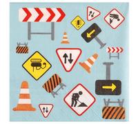 Générique - 20 SERVIETTES PAPIER TRAVAUX CHANTIER 33CM BLEU