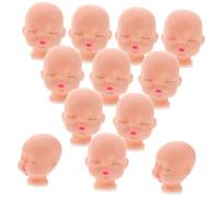 Générique 20 Têtes de Poupées Vinyle Miniatures pour Porte-clés Accessoire DIY, Décorations Soi-même, Petites Têtes de Poupée Rose pour Loisirs Créatifs et Bricolage, Lot de 20 Pièces