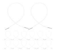 Générique 200 Cordons Élastiques Extensibles Blancs 30 CM avec Ardillons Métalliques Corde Flexible pour Chapeaux et Masques Sangle de Fixation Polyvalente pour Sport et Usage Quotidien