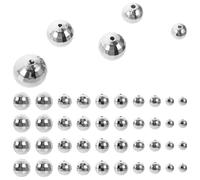 Générique 200 Perles Boule Disco Facettées 12 MM 10 MM 8 MM et 6 MM pour Création de Bijoux DIY Perles Rondes Décoratives en Vrac pour Bracelets Colliers et Loisirs Créatifs