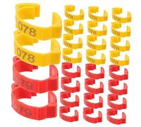 Générique 200 Pièces Accessoires pour Oiseaux Support De Perche De Poussin Caille Bandes De Cheville De Poulet Poulets Plumeur De Poulet Orbe De Poulet Balançoire De Poulet Cobaye Plastique