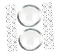 Générique 200 Pièces Billes de Verre Transparentes Décorations pour Aquarium Remplissage de Vase Pierre Plate pour Plantes Pot Aménagement Floral Décoratif