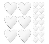 Générique 200 Pièces Mini Heart Acrylic Mirror Stickers Self-adhesive Removable Wall Decals For DIY Home Decor Mosaic Art In Living Bedroom Bathroom