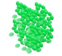 Générique 200 Pièces Perles de Pêche Lumineuses Boules Rondes en Plastique Flottantes Ovales Forme Œuf Stoppeurs Accessoires Ligne Outil Appât Leurres Convient, 4x5mm 1.2mm