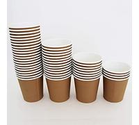 Générique 2000 Gobelets 18cl en carton + revêtement intérieur PE, coloris brun kraft, pour boissons chaudes ou froides différentes contenances, gros conditionnement (2000, 18CL)