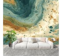 Générique 200x140 cm Seamless Join Easy Install Papier Peint Photo 3d Abstrait Marbre Tourbillon Durable Waterproof Removable Mural 200x140 Cm vert Papier Peint Anti-Stain Fresque Murale Grande