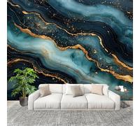Générique 200x140 cm Seamless Join Easy Install Papier Peint Photo Texture Marbre Moderne Durable Waterproof Removable Mural 200x140 Cm Vert Papier Peint Anti-Stain Fresque Murale Grande