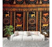 Générique 200x140 cm Seamless Join Easy Install Papier Peint Photo ThèMe Africain Et Tribal Durable Waterproof Removable Mural 200x140 Cm Brun Papier Peint Anti-Stain Fresque Murale Grande