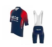 Générique 2022 Pro Team INEOS Grenadier Ensemble de Maillot de Cyclisme pour Hommes, Maillot de vélo VTT Respirant Kits de Cuissard à Bretelles Gel Paddad (M)