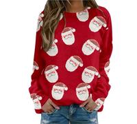 Générique 2023 Pull de Noel Famille Sweat Femme Mode Manches Longue Pullover Tops Christmas Imprimé Sweater Pulls De Noël Familles Col Rond Christmas Sweat-Shirt Manche Longue Hiver Chaud