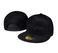 Générique 2024 Hip Hip Unisex Compton Snapback All Black with Black Logo