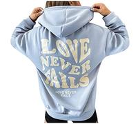 Générique 2024 Hoodie Ado Fille Oversize Sweatshirt Los Angeles Sweatshirt Aesthetic Veste Femmes Printemps Lettre Imprimée Sweat à Capuche Manches Longues Veste à Capuche Hip Hop
